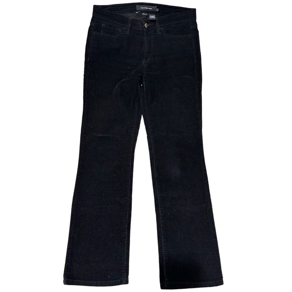 CALVIN KLEIN Jeans Black Corduroy Pants  Size 6  A651
